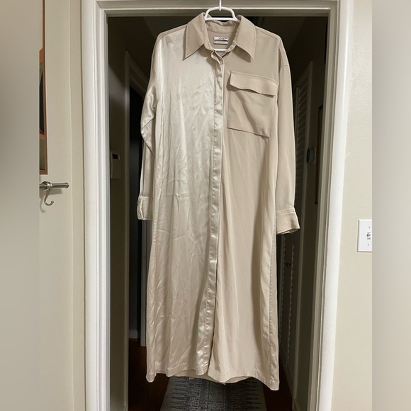 CO Satin Shirt Dress - Picture 4 of 14
